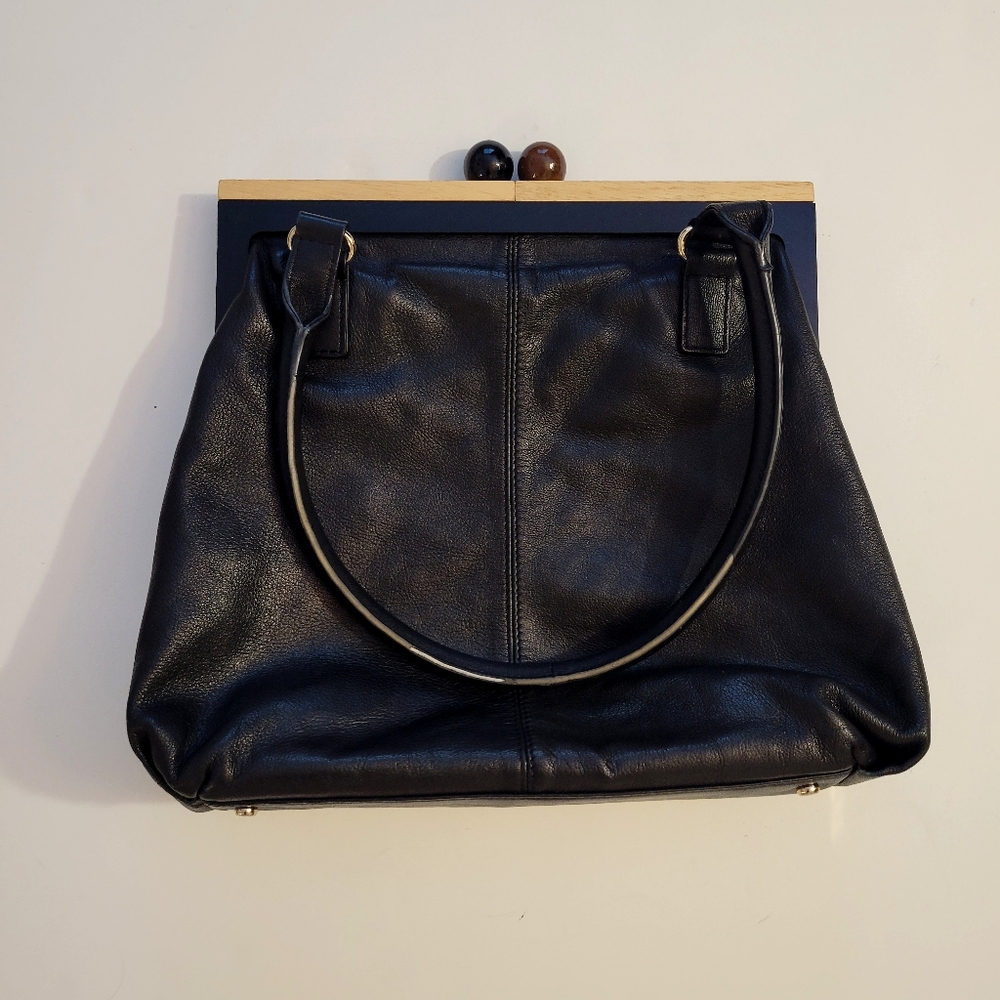 Kate Spade Vintage Bixby Kiss-Lock Leather Purse